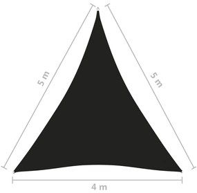 Πανί Σκίασης Τρίγωνο Μαύρο 4 x 5 x 5 μ. από Ύφασμα Oxford - Μαύρο