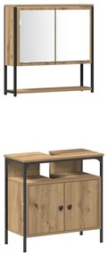 vidaXL Σετ 4 τεμαχίων επίπλων μπάνιου  σε Artisan Oak.