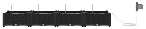 vidaXL Ζαρντινιέρες κήπου Μαύρο 160 x 40 x 22 cm Ατσάλι