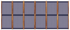 Διαχωριστικό Δωματίου με 6 Πάνελ Σκούρο Μπλε 420 x 180 εκ. - Μπλε