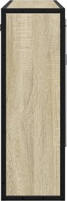 vidaXL Ντουλάπι Καθρέφτη Μπάνιου Sonoma Δρυς 65 x 20 x 60 εκ. από Τεχνητό Ξύλο