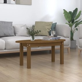 vidaXL Τραπεζάκι Σαλονιού Καφέ Μελί 80x40x35 εκ. Μασίφ Ξύλο Πεύκου