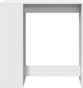 vidaXL Τραπέζι Μπαρ με Ράφια Λευκό 101x40x103,5 εκ. Επεξεργ. Ξύλο