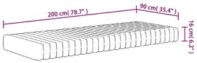 Στρώμα Αφρού Medium Soft 90x200 εκ. - Λευκό