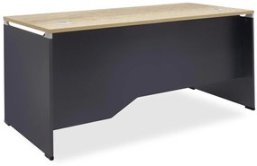 Commercial desk Lotus in oak-dark grey 180x80x75cm 180x80x75 εκ.