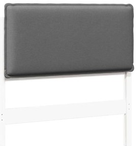 vidaXL Ταπετσαρισμένο κεφαλάρι Λευκό και Ανοιχτό Γκρι 100 cm