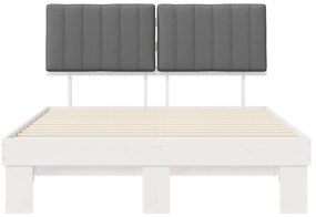 vidaXL Σκελετός Κρεβατιού με Επενδεδυμένο Κεφαλάρι Ανοιχτό γκρι
