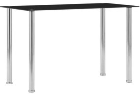 vidaXL Τραπεζαρία Μαύρη 120 x 60 x 75 εκ. από Ψημένο Γυαλί