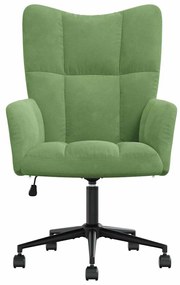 vidaXL Πολυθρόνα Relax Ανοιχτό Πράσινο Βελούδινη