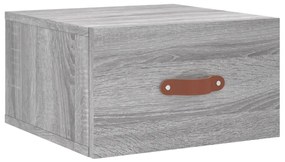 vidaXL Κομοδίνα Επιτοίχια Γκρι Sonoma 35 x 35 x 20 εκ.