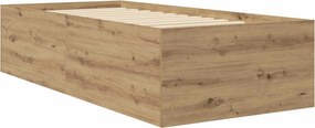 vidaXL Κρεβάτι δαπέδου Artisian Δρυς 80 x 200 cm Επεξεργασμένο Ξύλο