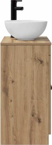 vidaXL Καθρέφτης μπάνιου με νιπτήρα Artisan Δρυς 54 x 35 x 83 εκ