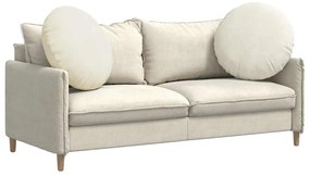 vidaXL Μαξιλάρια καθισμάτων 2 pcs Κρεμ Ø 40 x 13 εκ. Βελούδο