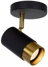 Φωτιστικό Οροφής Lucide 35913-01-30 FLORIS Μαύρο Ματ (Black Mat)|Χρυσό Χρώμα (Gold Coloured)