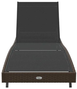 vidaXL Ξαπλώστρα 1-πρόσωπο 70 x 197 x 82 εκ. Πολυ-ρακί, Μέταλλο