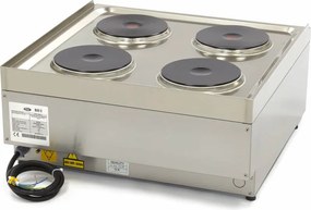 Commercial Grade Cooker - 4 Burners - Double Unit - 60cm Deep - 400V