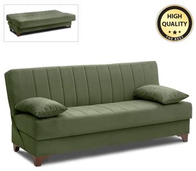Καναπές - κρεβάτι Victor Megapap τριθέσιος βελούδινος με αποθηκευτικό χώρο σε χρώμα λαδί 190x84x90εκ. - Βελούδο - GP014-0001,4