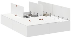 vidaXL Κρεβάτι αποθήκευσης  Λευκό 140x200 εκ