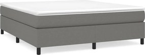vidaXL Κρεβάτι Boxspring με Στρώμα Σκούρο Γκρι 160x200 εκ Υφασμάτινο