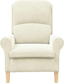 vidaXL Πολυθρόνα Κρεμ Βελούδο