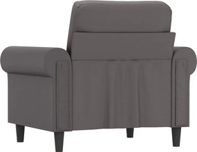 vidaXL Πολυθρόνα Γκρι 60 εκ. Συνθετικό δέρμα