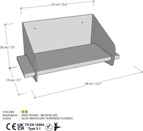 Wall Shelf Medıum Arm - Gold Gold