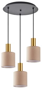 Φωτιστικό Οροφής Τρίφωτο Homelighting 77-8614 Gold/Brown