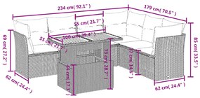 ΚΑΝΑΠΕΣ ΣΕΤ 7 ΤΕΜΑΧΙΩΝ ΜΑΥΡΟ ΣΥΝΘΕΤΙΚΟ ΡΑΤΑΝ ΜΕ ΜΑΞΙΛΑΡΙΑ 3270845