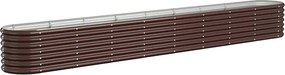 vidaXL Ζαρντινιέρα Καφέ 332x40x36 εκ. Γαλβανισμένος χάλυβας