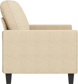vidaXL Καναπές Διθέσιος Κρεμ 140 εκ. Υφασμάτινος