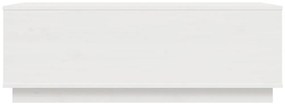 Τραπεζάκι Σαλονιού Λευκό 100x50x35 εκ από Μασίφ Ξύλο Πεύκου - Λευκό