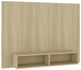 vidaXL Έπιπλο Τηλεόρασης Τοίχου Sonoma Δρυς 120x23,5x90εκ. Μοριοσανίδα