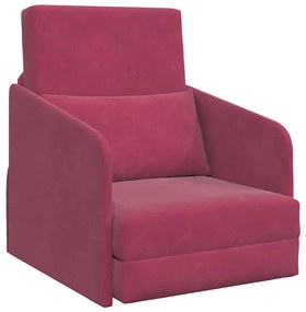 vidaXL Κρεβάτι καναπές Κόκκινο 65 x 80 x 83 εκ. Βελούδο