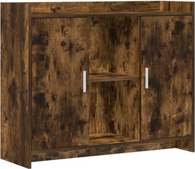 vidaXL Πλαϊνό γραφείο Smoked Oak 98,5 x 33 x 80 εκ Επεξεργασμένο Ξύλο