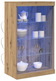 vidaXL Πλαϊνό γραφείο artisan δρυς 60.5 x 37 x 100 εκ