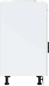 vidaXL ντουλάπι βάσης κουζίνας Porto Λευκό Υψηλής στιλπνότητας