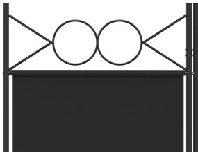 vidaXL Διαχωριστικό Δωματίου με 5 Πάνελ Μαύρο 200x200 εκ. από Ύφασμα