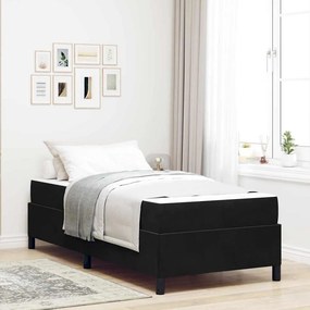 vidaXL Σκελετός Κρεβατιού με στρώμα Μαύρο 100 x 200 cm ύφασμα