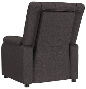 vidaXL Πολυθρόνα Μασάζ Ηλεκτρική Σκούρο Καφέ Υφασμάτινη