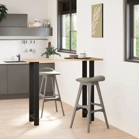 vidaXL Πόδια Τραπεζιού Μπαρ 2 τεμ. Μαύρα 50x(110-111) εκ. Ατσάλι