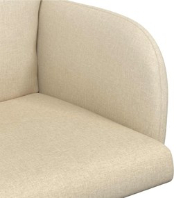 vidaXL Καρέκλες φαγητού 2 pcs Ύφασμα Κρεμ 60 x 56 x 96 εκ