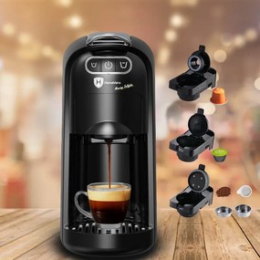 HomeVero HV-CMB1400 Καφετιέρα Espresso 3 σε 1 Συμβατή με Όλες τις Κάψουλες & Αλεσμένο Καφέ