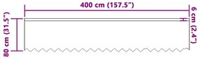 vidaXL Κουρτίνες με κουρτίνες Λευκό 400 x 80 cm Πολυεστέρας
