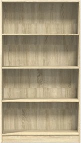 vidaXL Βιβλιοθήκη Sonoma Δρυς 80x24x143 εκ. από Επεξεργασμένο Ξύλο