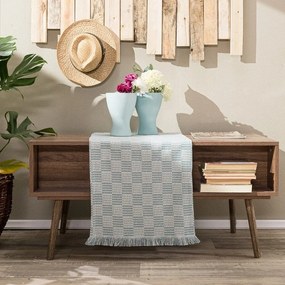 Τραβέρσα Teramo 05 Aqua Teoran 45X180 Cotton-Polyester