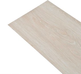 vidaXL Πλάκες Δαπέδου 18 pcs Λευκός 5,26 τ.μ. PVC