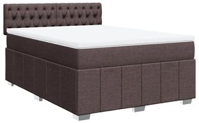 ΚΡΕΒΑΤΙ BOXSPRING ΜΕ ΣΤΡΩΜΑ ΣΚΟΥΡΟ ΚΑΦΕ 140X190 ΕΚ. ΥΦΑΣΜΑΤΙΝΟ 3287073