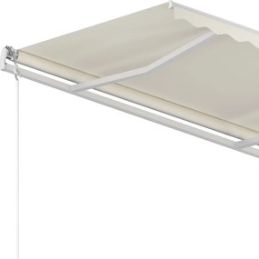 vidaXL Αναδιπλούμενη τέντα Κρεμ 350 x 250 εκ Πολυεστέρας και Αλουμίνιο