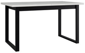 Τραπέζι Victorville 353, Άσπρο, Μαύρο, 79x80x140cm, 39 kg, Επιμήκυνση, Πλαστικοποιημένη μοριοσανίδα, Μέταλλο | Epipla1.gr