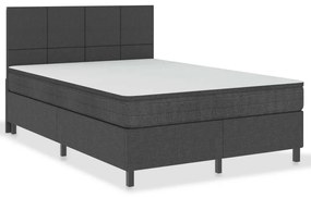 Κρεβάτι Boxspring Σκούρο Γκρι 160 x 200 εκ. Υφασμάτινο - Γκρι